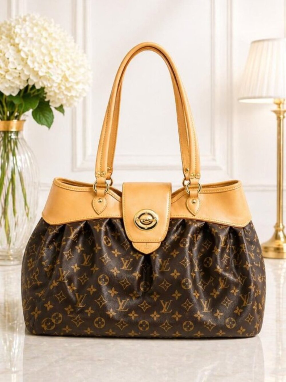 Authentic Louis Vuitton Boetie MM Monogram Shoulder Bag